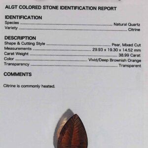 DIAMANTE PEAR MODIFIED CUT 13881974