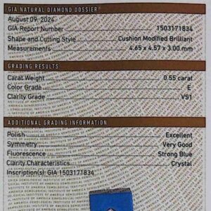 DIAMANTE CUSHION MODIFIED BRILLIANT 1503171834