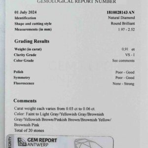 DIAMANTE ROUND BRILLIANT 1810028143 AN