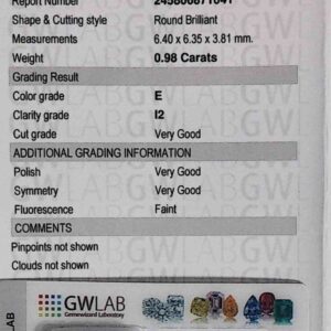DIAMANTE ROUND BRILLIANT 245806871041