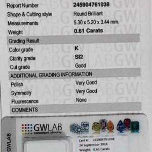 DIAMANTE ROUND BRILLIANT 245904761038
