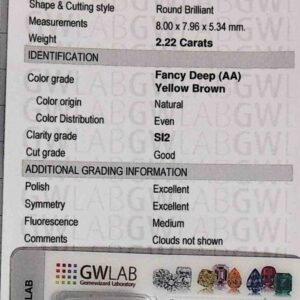 DIAMANTE ROUND BRILLIANT 253304701025