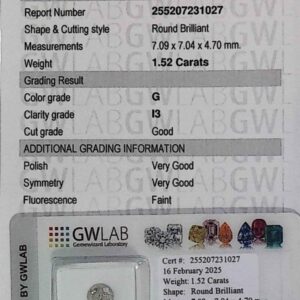 DIAMANTE ROUND BRILLIANT 255207231027