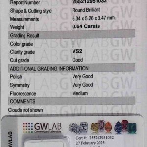 DIAMANTE ROUND BRILLIANT 255212951032