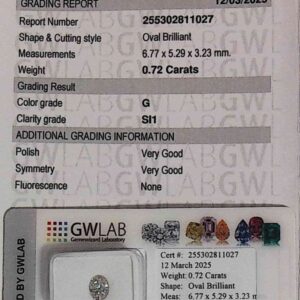 DIAMANTE OVAL BRILLIANT 255302811027