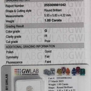DIAMANTE ROUND BRILLIANT 255309981042
