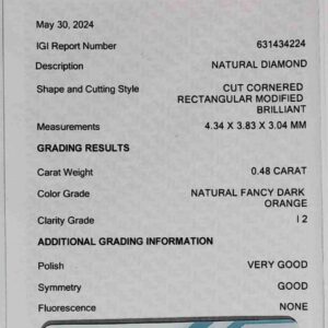DIAMANTE CUT CORNERED RECTAN MODIFIED BRILLIANT 631434224