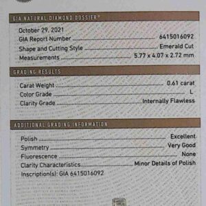 DIAMANTE EMERALD CUT 6415016092